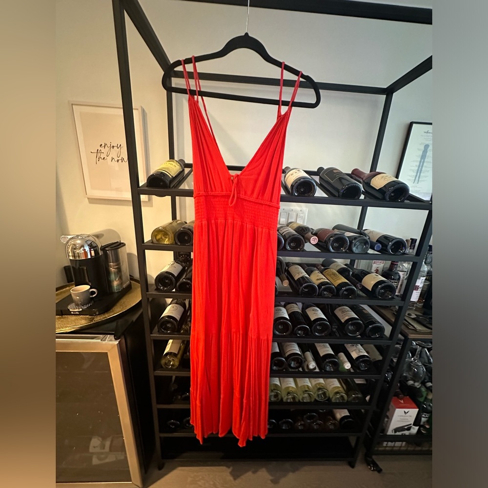 ASTR Red Midi Dress